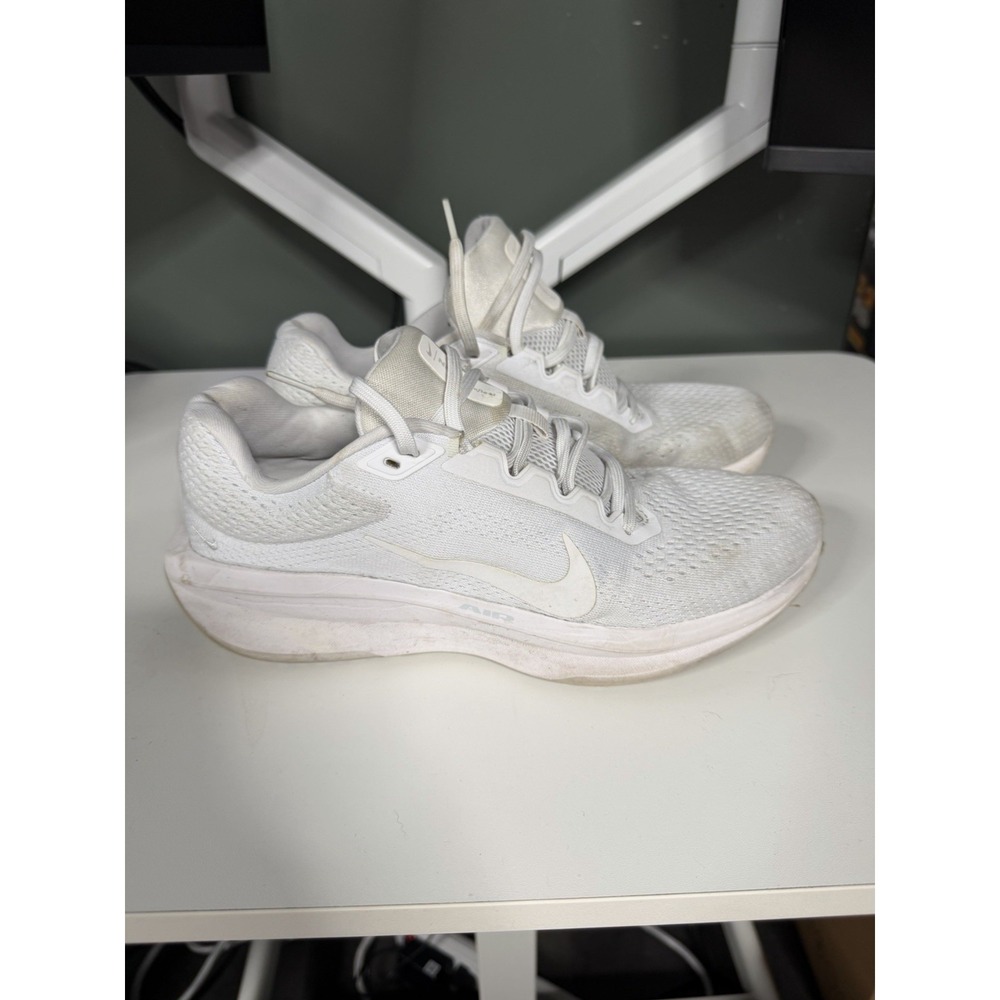 Nike Air Winflo 9 Men's Lace-Up Mesh Sneakers White FJ9510-100 C-1